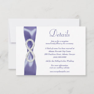 Cartão de Detalhes de Casamento Diamante Infinito 