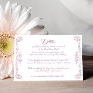Cartão de Detalhes de Casamento Elegante – Filigra