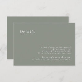 Cartão de detalhes de casamento elegante minimalis