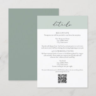 Cartão de Detalhes de Casamento em Estilo Passapor