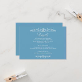 Cartão de Detalhes de Casamento em Estilo Regência