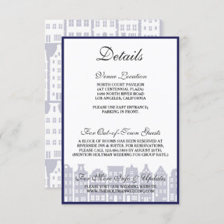 Cartão de Detalhes de Casamento Holandês do Canal