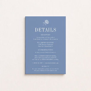 Cartão de Detalhes de Casamento HYDRANGEA Floral A