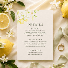 Cartão de Detalhes de Casamento Jardim Flor de Lim