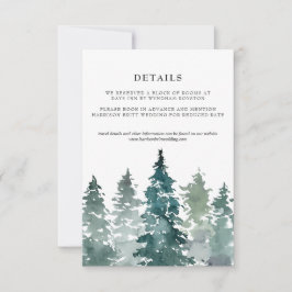 Cartão de Detalhes de Casamento Minimalista | Pinh