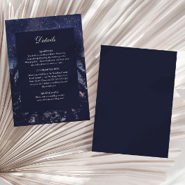 Cartão de Detalhes de Casamento Noite Estelar Cele