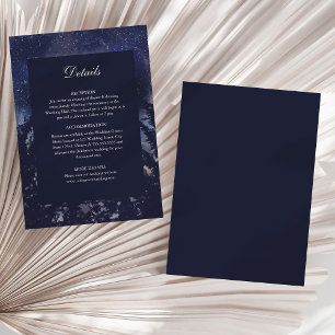 Cartão de Detalhes de Casamento Noite Estelar Cele