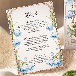 Cartão de Detalhes de Casamento Nouvea Nouvea Azul