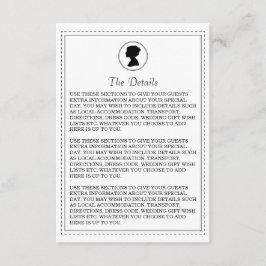 Cartão de Detalhes de Casamento Regência Regal