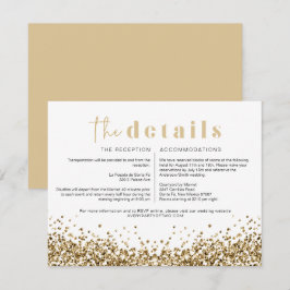 Cartão de Detalhes de Casamento REGINA Yellow Gold