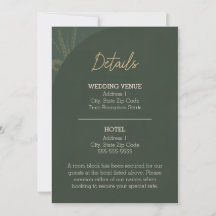 Cartão de Detalhes de Casamento Rústico Marrom