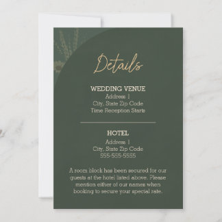 Cartão de Detalhes de Casamento Rústico Marrom