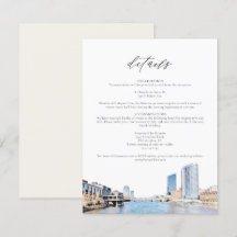 Cartão de Detalhes de Casamento Skyline GRAND RAPI