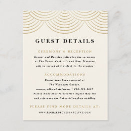 Cartão de Detalhes de Convidados com Luzes de Cord