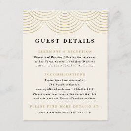 Cartão de Detalhes de Convidados com Luzes de Cord