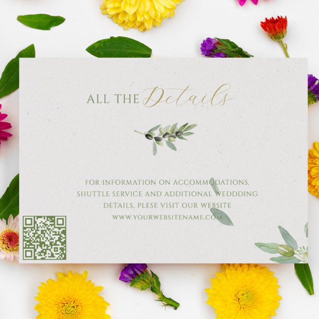 CARTÃO DE DETALHES DE Ramo DAS Folhas de Oliva Mod (Criador carregado)