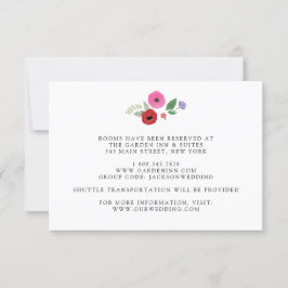 Cartão de Detalhes do Casamento Colorido Bohemian