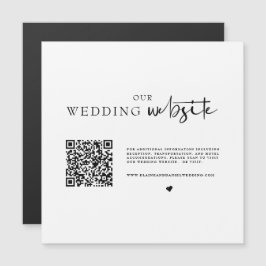 Cartão de Detalhes do Casamento com Código QR Magn