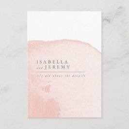 Cartão de detalhes do casamento com revestimento d