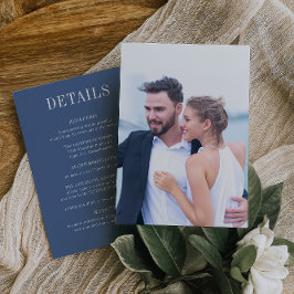 Cartão de Detalhes do Casamento Costeiro da CAPE C