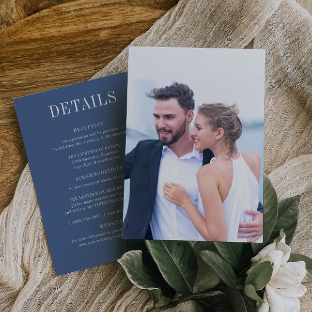 Cartão de Detalhes do Casamento Costeiro da CAPE C (Criador carregado)