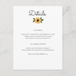 Cartão de Detalhes do Casamento da Rústica de Gira