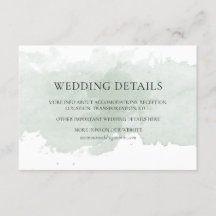 cartão de detalhes do casamento de cor aquática ab