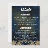 Cartão de Detalhes do Casamento de Escrituras
