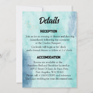 Cartão de Detalhes do Casamento de Escrituras Que 