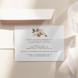 Cartão de Detalhes do Casamento Floral Bohemian Vi