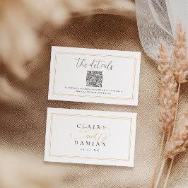 Cartão de Detalhes do Código QR do Script de Elegâ