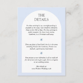 Cartão de Detalhes do Convite de casamento Hydrang