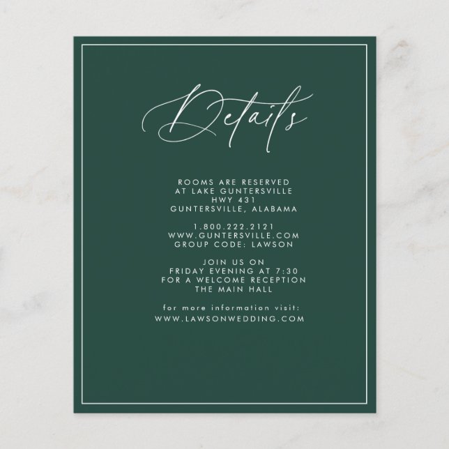 Cartão de Detalhes do Emerald (Frente)