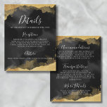 Cartão de Detalhes do Evento Dourado Watercolor Mi<br><div class="desc">Cartão de Detalhes do Elegante ou do Evento Mitzvah Bat. Perfeito para compartilhar informações importantes com seus convidados, este cartão de na moda é projetado para acomodar detalhes do dia da celebração ou de um fim de semana inteiro, com espaço para informações tanto na frente quanto no verso. O design...</div>