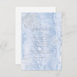 Cartão de Detalhes do Floco de Neve de Prata de In