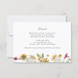 Cartão de Detalhes do Girassol Rústico