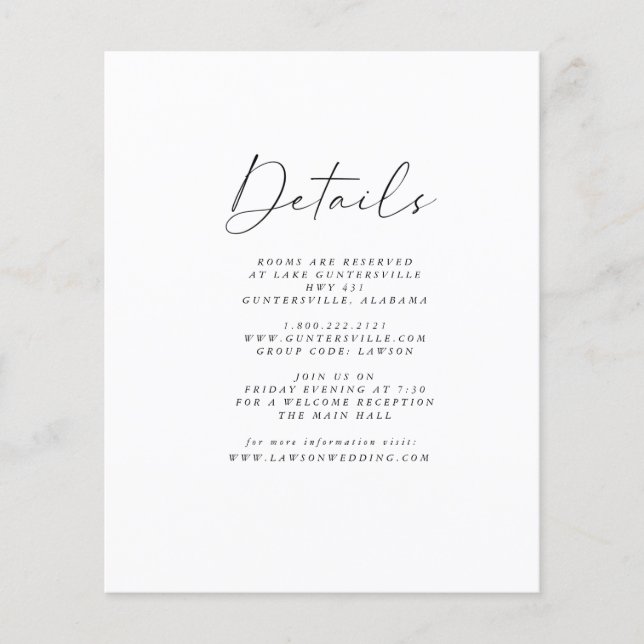 Cartão de Detalhes do Orçamento (Frente)