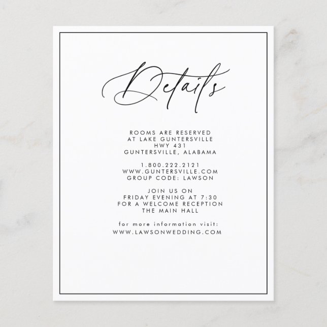 Cartão de Detalhes do Orçamento (Frente)