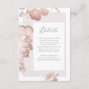 Cartão de Detalhes do Romance de Cores Aquáticas