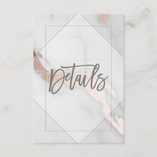 CARTÃO DE DETALHES DOURADO DE MÁRMORE E