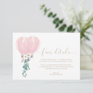 Cartão de Detalhes Finais para Chá de Bebê de Balõ