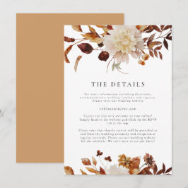 Cartão de Detalhes Florais em Aquarela de Outono B