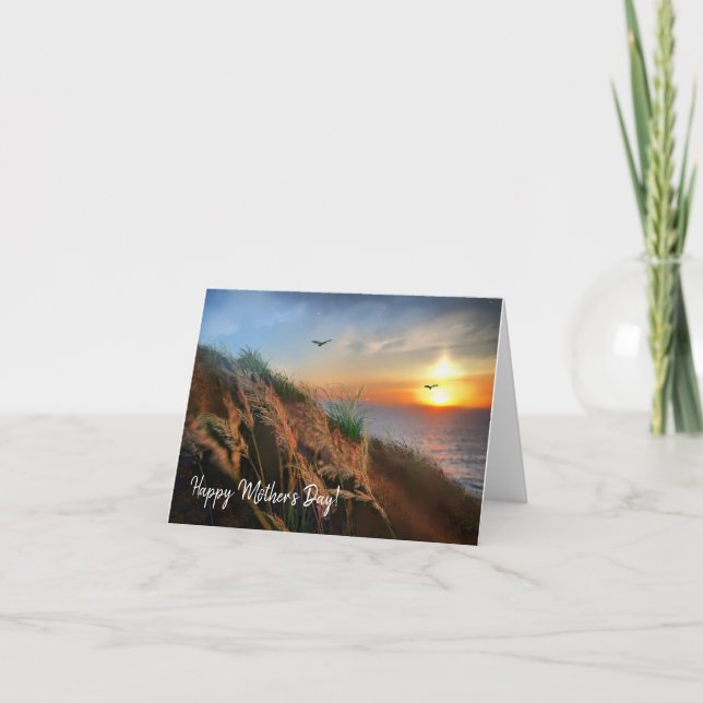 Cartão de Dia da Mãe Cornish sunset (Frente)