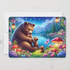 Cartão de Dia da Mãe da Família de Ursos Doce Pers