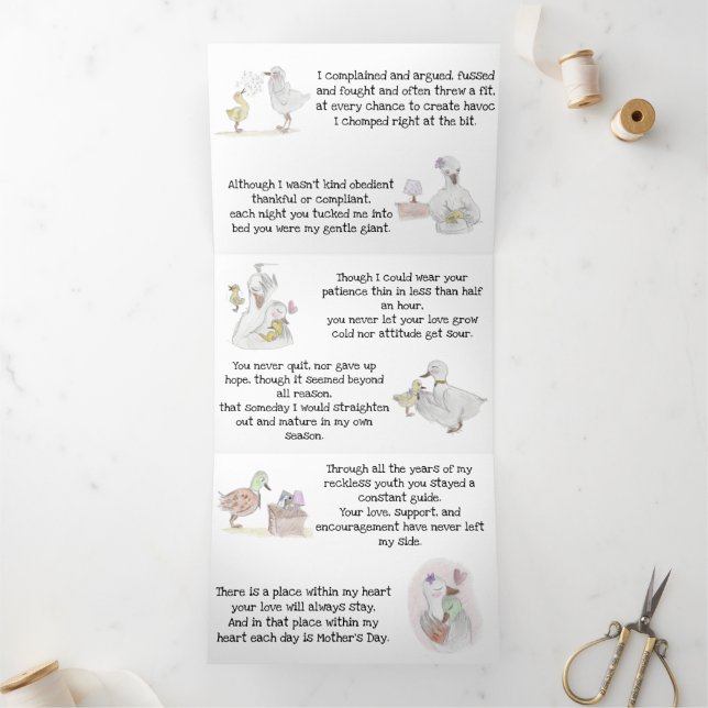 Cartão de Dia da Mãe (de filho) (Dentro)