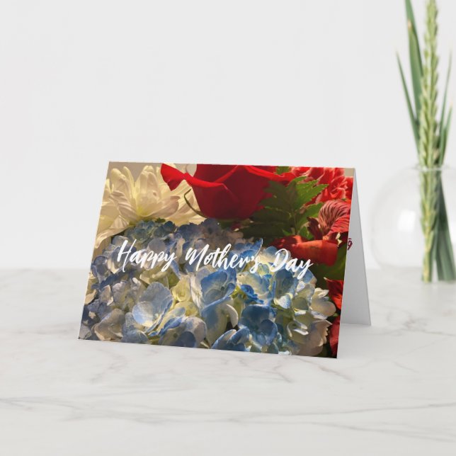 Cartão de Dia da Mãe Floral (Frente)