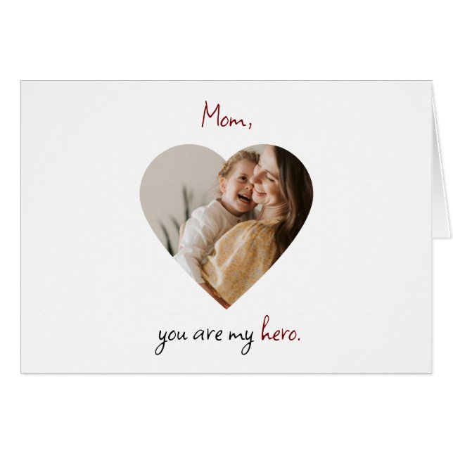 Cartão de Dia da Mãe Personalizado - "Mãe, tu és o (Frente horizontal)