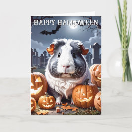 Cartão de Dia das Bruxas de Suíno