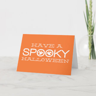 Cartão de Dia das Bruxas de Tipografia Spooky