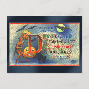 Cartão de Dia das Bruxas para Devils e Bats